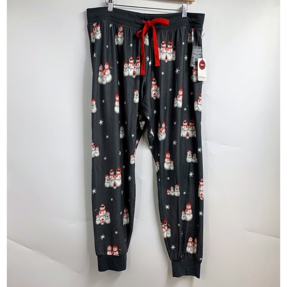 PJ Salvage Women's Snowman Family Cotton Holiday Christmas Pajama Size XL NWT